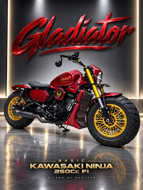 GLADIATOR — NINJA, warna Merah